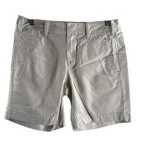 G1 BASIC GOODS SIZE 2 CREAM PAPER TWILL COTTON SHORTS $110
